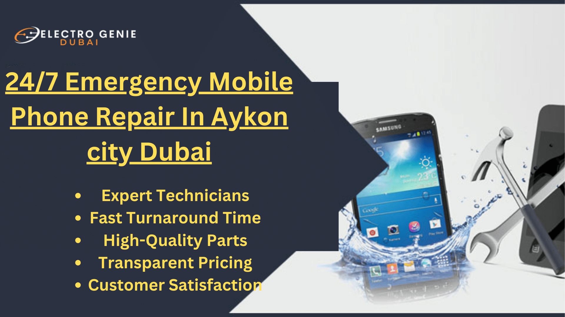 24/7 Emergency Mobile Phone Repair In Aykon city Dubai